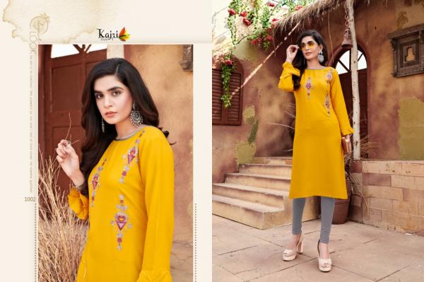 Kajri Florence 2 Heavy Work Rayon Designer Kurtis Collection